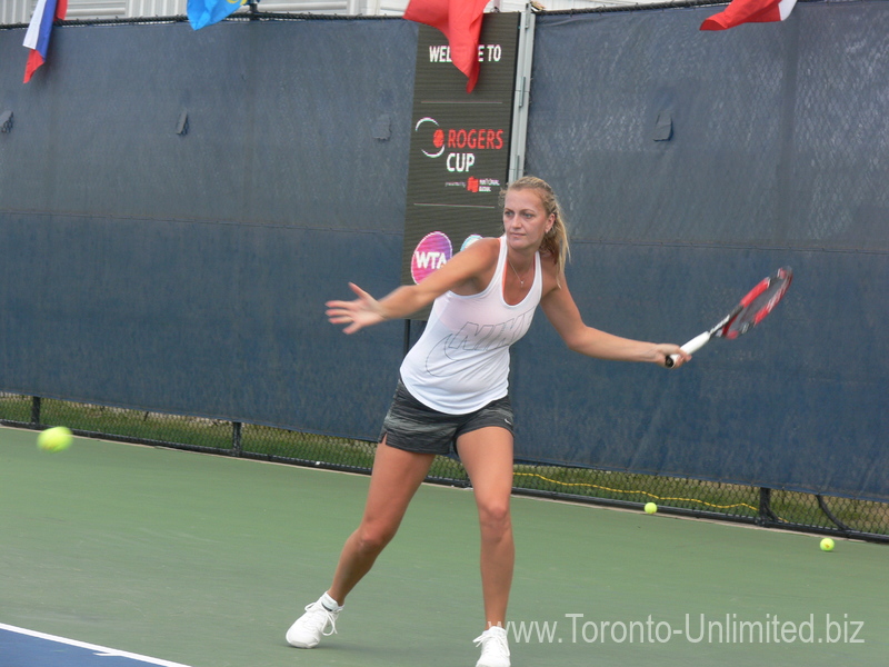 Petra Kvitova in the practice 11 August 2015 Rogers Cup Toronto