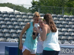 Let's see the video and show it. Safarova and Mattek-Sands are sharing it. 16 August 2015 Rogers Cup Toronto.