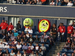 A Tennis Ball and Tennis Racquet as Mascots at Rogers Cup 2015 Toronto