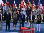 Derrick Rowe - Chairman of the Board of Directors Tennis Canada is being introduced during closing ceremony 31 July 2016 Toronto.