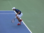 Kei Nishikori (JPN) is playing on Centre Court with Novak Djokovic (SRB) in singles final 32 July 2016 Rogers Cup Toronto 