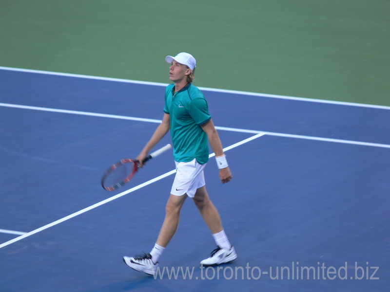 Denis Shapovalov (CDN) on Centre Court playing Nick Kyrgios (AUS) 25 July 2016 Rogers Cup Toronto