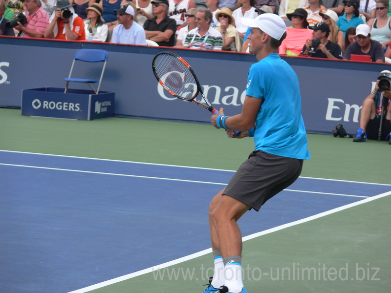 Vasek Pospisil (CDN) on Grandstand playing Gael Monfils (FRA) 27 July 2016 Rogers Cup in Toronto