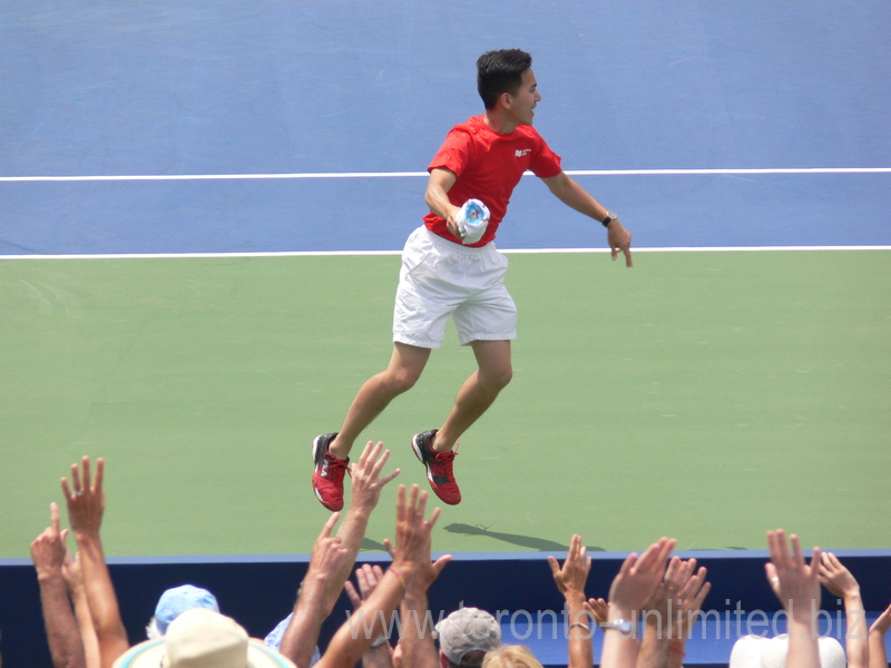 Cashemere promotion on Centre Court 28 July 2016 Roger Cup in Toronto