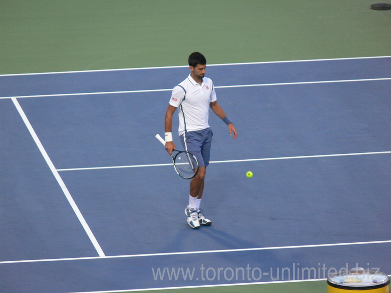 Novak Djokovic before the serve on Central Court 30 July 2016 Rogers Cup in Toronto