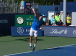 Alejandro Gonzales (COL) serving to Bernard Tomic (AUS) Grandstand 25 July 2016 Rogers Cup Toronto