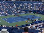 Tomas Berdych (CZE) and Borna Coric (CRO) on Centre Court 26 July 2016 Rogers Cup in Toronto 