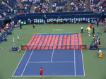 National Bank on-the-court $1,000,000.00 contest on Central Court. The contestant has served hitting the square. What is the prize?
