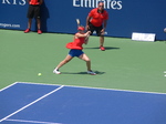 Elena Svitolina is returning backhand on Centre Court during singles final 13 August 2017