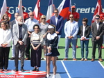Caroline Wozniacki a runner up speaking during Award Ceremony. Rogers Cup 2017 Toronto.