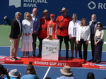 Rogers Cup 2017 Award Ceremony with Karl Hale,  Suzan Rogers, Marten Gagnon, Elina Svitolina, Dr. Penny Ballem, Julia Orlandi, Glenn Pushelberg, Helena Leong !