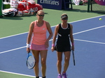 Anna-Lena Groenefeld with Kveta Peschke on Centre Court in Doubles Final Rogers Cup 2017  Toronto!