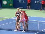 Ekaterina Makarova and Elena Vesnina have just won against Anna-Lena Groenefeld and Kveta Peschke in Rogers Cup Doubles Final.