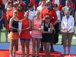 Rogers Cup Doubles Final 2017 - Champs Makarova and Vesnina and Finalist Groenefeld and Peschke with their Trophies!