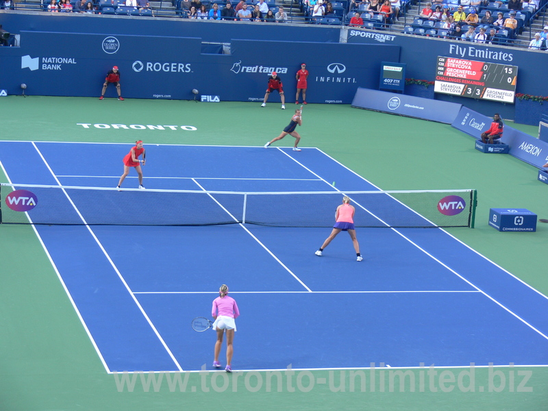 Rogers Cup 2017 Toronto - Lucie Safarova and Barbora Strycova playing Anna-Lena Groenefeld and Kveta Peschke on Centre Court 12 August 2017!