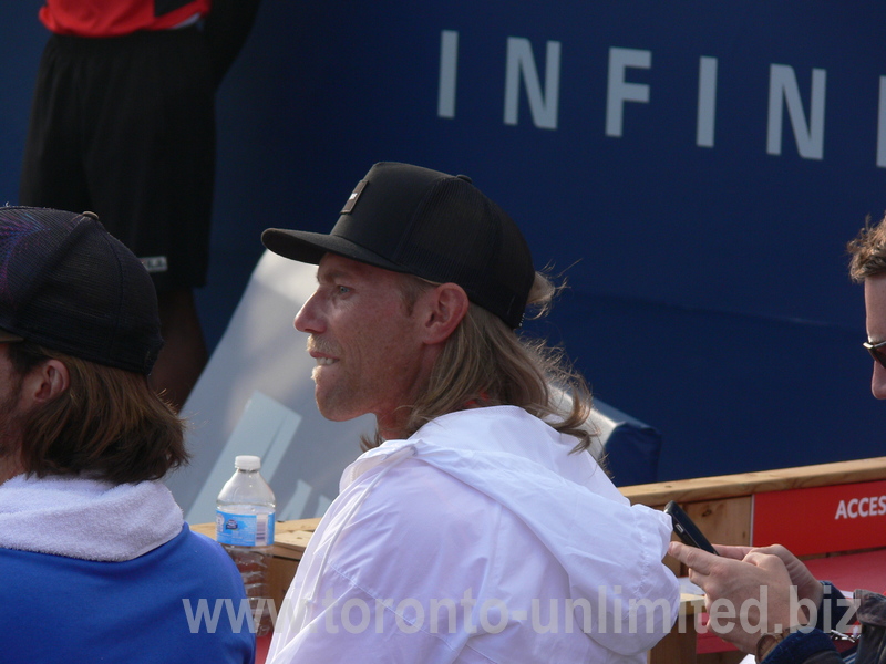 Rob Steckley Canadian tennis coach and former coach of Safarova watching on Grandstand.