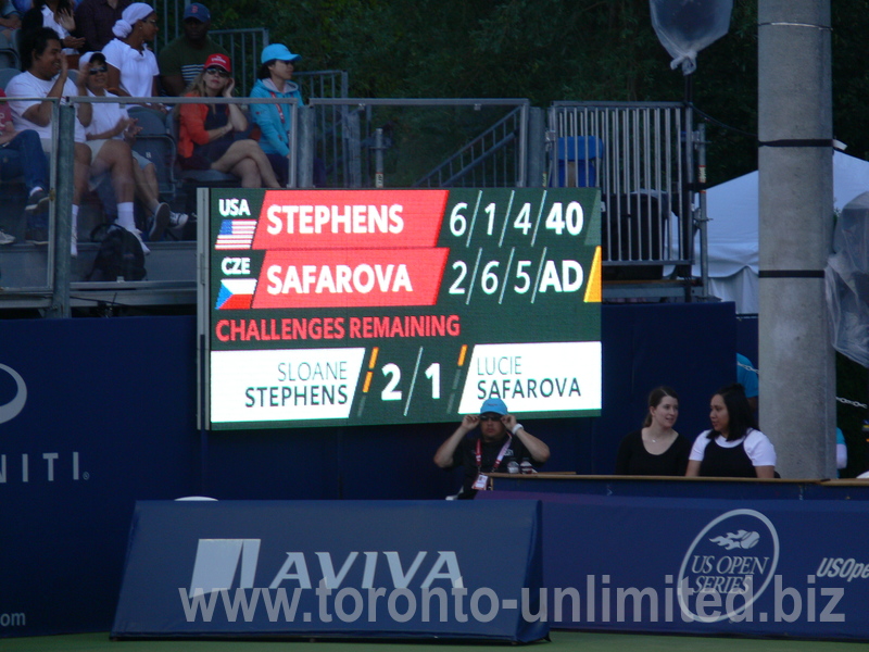 Safarova wasted her match point and lost the match to Sloane Stephens.