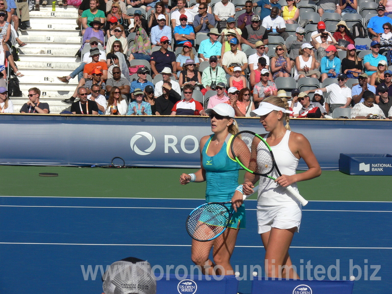 Nadia Kichenok (UKR) and Anastasia Rodionova (AUS) on Grandstand 12 August 2017 Toronto!