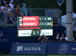 Safarova wasted her match point and lost the match to Sloane Stephens.