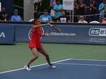 Caroline Garcia playing Simona Halep 11 August 2017 Rogers Cup Toronto.