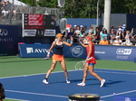 Ekaterina Makarova and Elena Vesnina on Grandstand in doubles match 12 August 2017 Rogers Cup Toronto!