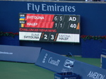 Rogers Cup 2017 Toronto - matchpoint for Elena Svitolina on the board against Simona Halep!