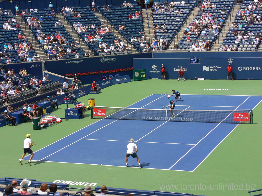 Doubles Final on Centre Court August 12, 2018 Rogers Cup Toronto!