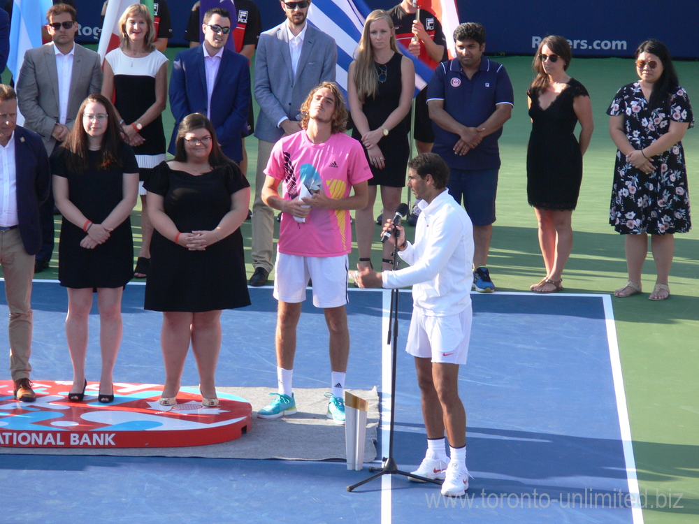 Champion Rafael Nadal talking August 12, 2018 Rogers Cup Toronto