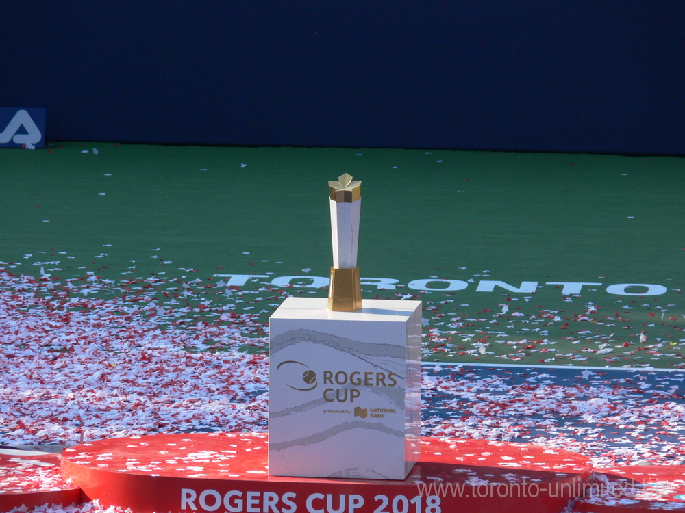 Rogers Cup Championship Trophy on the Pedestal