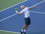 Henri Kontinen (FIN) serving on Centre Court in Doubles Final August 12, 2018 Rogers Cup Toronto!