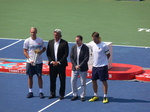 Doubles Champions Henri Kontinen with Karl Hale, Gavin Ziv and John Peers on the right. Rogers Cup 2018 Toronto