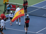 Rafael Nadal with Spanish Flag coming to the Centre Court! Rogers Cup 2018 Finals in Toronto