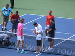 Stefanos Tsitsipas before the Coin Toss on Centre Court August 12, 2018 Rogers Cup Toronto