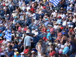 Greek flag among the spectators of Rogers Cup Finals August 12, 2018 Toronto!