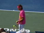 Stefanos Tsitsipas behind the baseline of the Centre Court. August 12, 2018 Rogers Cup Toronto!
