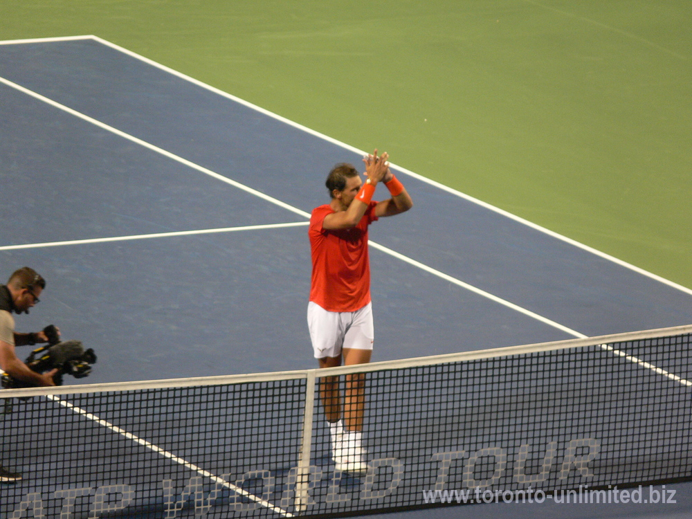 Rafael Nadal is the winner over Marin Cilic August 10, 2018 Rogers Cup Toronto