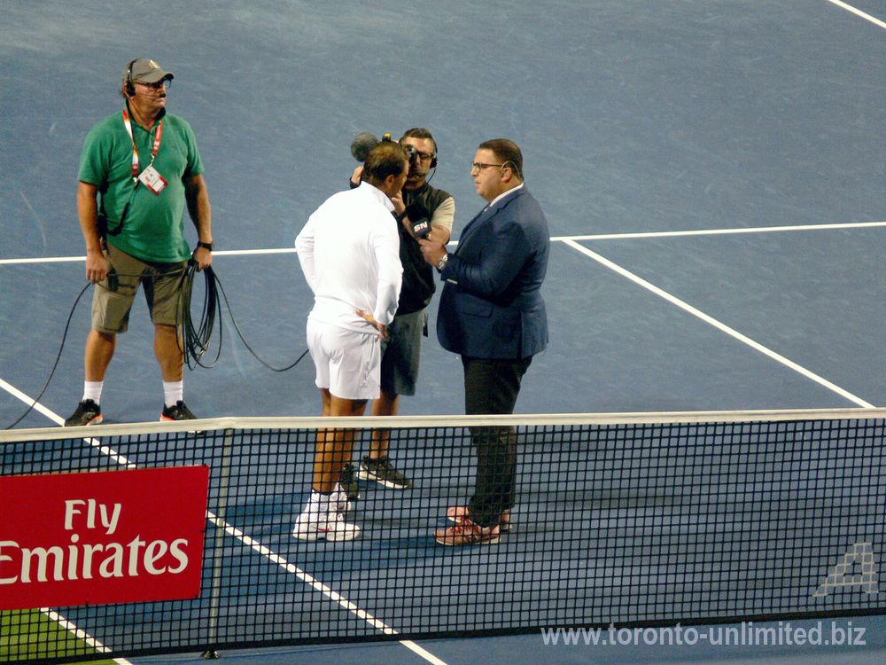 Nadal's on the Court interview with Arash Madani. Rogers Cup August 10, 2018 Toronto!