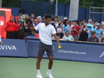 Felix AUGER-ALISSIME during the warm up in doubles match August 6, 2018 Rogers Cup Toronto