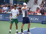 Anderson with Djokovic in tactic on-the court consultation