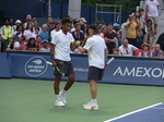 Shapovalov and Felix Auger-Alissime in the tactics consultation Rogers Cup August 6, 2018 Toronto