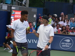 Shapovalov and Felix Auger-Aliassime  in the doubles August 6, 2018 Rogers Cup Toronto