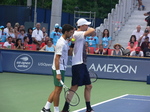 Kevin Anderson and Novak Djokovic