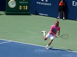 Stefanos Tsitsipas running on the base line of the Centre Court August 9, 2018 Rogers Cup Toronto!