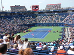 Tsitsipas serving to Anderson on the Centre Court August 11, 2018 Rogers Cup Toronto!