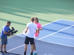 Tsitsipas and Anderson shaking hands on the Centre Court August 11, 2018 Toronto!