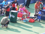 Jubilant Stefanos Tsitsipas on the Centre Court August 11, 2018 Rogers Cup Toronto