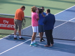 Stefanos Tsitsipas with on the Court interview with Arash Madani August 11, 2018 Rogers Cup in Toronto!