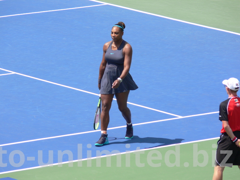 Serena Williams chnging the sides during Championship match August 11, 2019 Rogers Cup Toronto