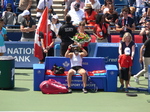 Rogers Cup Toronto Finals August 11, 2019! Bianca Andrescu on the bench awaiting official start of championship match!  