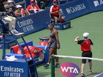 Serena Williams is not very happy with her Championship game August 11, 2019 Rogers Cup Toronto 